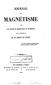 Journal du Magnetisme 1845
